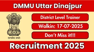 DMMU Uttar Dinajpur District Level Trainer Recruitment 2025 - Apply Offline for 06 Posts