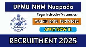 DPMU NHM Nuapada Yoga Instructor Recruitment 2025 – Walk in