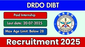 DRDO DIBT Paid Internship Recruitment 2025 - Apply Offline