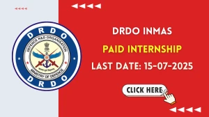 DRDO INMAS Paid Internship Recruitment 2025 - Apply Offline for 08 Posts