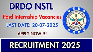 DRDO NSTL Paid Internship Recruitment 2025 - Apply Offline for 35 Posts DRDO NSTL Paid Internship Recruitment 2025 - Apply Offline for 35 Posts