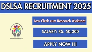 DSLSA Law Clerk cum Research Assistant Recruitment 2025 - Apply Online