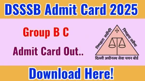 DSSSB Group B C Admit Card 2025 OUT Download Link dsssb.delhi.gov.in