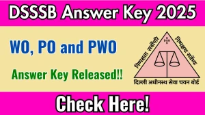 DSSSB WO, PO and PWO Answer Key 2025 Released – Download the Answer Key at dsssb.delhi.gov.in DSSSB WO, PO and PWO Answer Key 2025 Released – Download the Answer Key at dsssb.delhi.gov.in