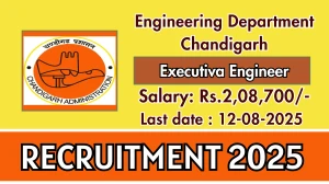 Engineering Department Chandigarh Executiva Engineer Recruitment 2025 - Apply Offline