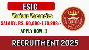 ESIC Recruitment 2025 – Walk in for 24 Senior Resident, Specialist Posts ESIC Recruitment 2025 – Walk in for 24 Senior Resident, Specialist Posts