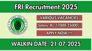 FRI Recruitment 2025 – Walk in for 05 Project Associate, Field Assistant Posts FRI Recruitment 2025 – Walk in for 05 Project Associate, Field Assistant Posts