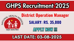 GHPS District Operation Manager Recruitment 2025 - Apply Offline for 41 Posts GHPS District Operation Manager Recruitment 2025 - Apply Offline for 41 Posts