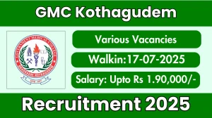 GMC Kothagudem Recruitment 2025 – Walk in for 101 Assistant Professors,Tutor and Other Posts