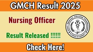 GMCH Nursing Officer Result 2025 Out at gmch.gov.in, Direct Link to Download Result PDF Here