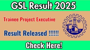 GSL Trainee Project Executive Result 2025 Out at goashipyard.in, Direct Link to Download Result PDF Here