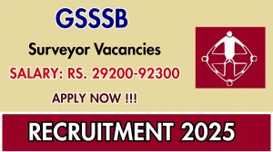 GSSSB Surveyor Recruitment 2025 - Apply Online for 60 Posts