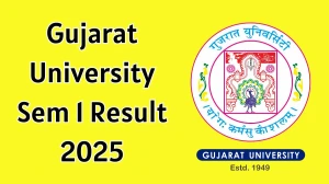 Gujarat University Sem 1 Result 2025 Released at gujaratuniversity.ac.in Direct Link to Download Result