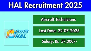 HAL Aircraft Technicians Recruitment 2025 - Apply Offline for 06 Posts