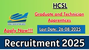 HCSL Recruitment 2025 - Apply Online for 05 Graduate and Technician Apprentices Posts