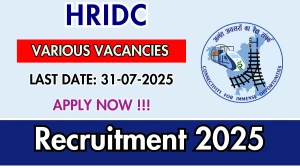 HRIDC Recruitment 2025 - Apply Offline for 06 Executive, Assistant Manager and More Posts HRIDC Recruitment 2025 - Apply Offline for 06 Executive, Assistant Manager and More Posts