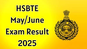 HSBTE May/June Exam Result 2025 Out at hsbte.org.in Direct Link to Download Result