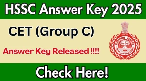 HSSC CET (Group C) Answer Key 2025 Released – Download the Answer Key at hssc.gov.in