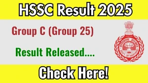 HSSC Group C (Group 25) Result 2025 Out at hssc.gov.in, Direct Link to Download Result PDF Here HSSC Group C (Group 25) Result 2025 Out at hssc.gov.in, Direct Link to Download Result PDF Here