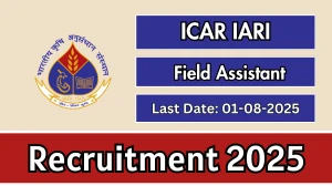 ICAR IARI Field Assistant Recruitment 2025 - Apply Offline