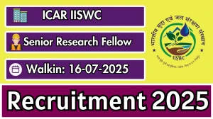 ICAR IISWC Senior Research Fellow Recruitment 2025 – Walk in