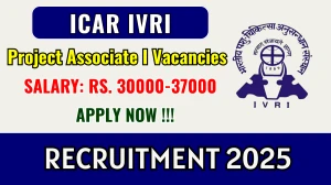 ICAR IVRI Project Associate I Recruitment 2025 – Walk in