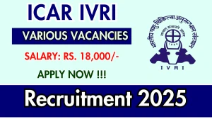 ICAR IVRI Recruitment 2025 – Walk in for Scientific Administrative Assistant/ Field Worker Posts