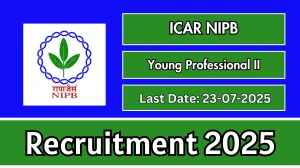 ICAR NIPB Young Professional II Recruitment 2025 - Apply Offline