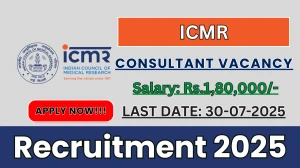 ICMR Consultant Recruitment 2025 - Apply Offline