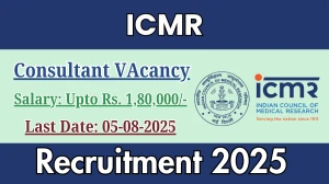 ICMR Consultant Recruitment 2025 - Apply Offline