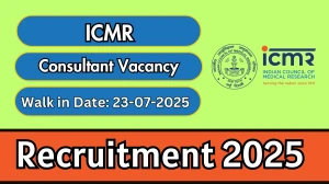 ICMR Consultant Recruitment 2025 – Walk in