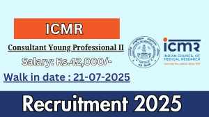 ICMR Consultant Young Professional II Recruitment 2025 – Walk in
