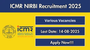 ICMR NIRBI Recruitment 2025 - Apply Online for 11 Assistant, Upper Division Clerk and More Posts