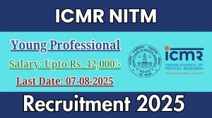 ICMR NITM Young Professional Recruitment 2025 - Apply Offline