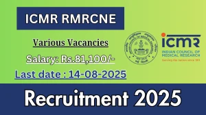 ICMR RMRCNE Recruitment 2025 - Apply Online for 11 Lower Division Clerk, Technician and More Posts