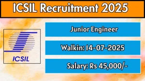 ICSIL Junior Engineer Recruitment 2025 – Walk in for 02 Posts