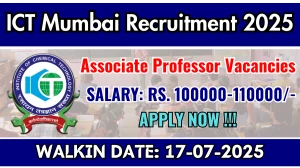 ICT Mumbai Associate Professor Recruitment 2025 – Walk in ICT Mumbai Associate Professor Recruitment 2025 – Walk in