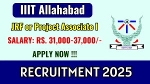 IIIT Allahabad Recruitment 2025 - Apply Offline for JRF or Project Associate I Posts IIIT Allahabad Recruitment 2025 - Apply Offline for JRF or Project Associate I Posts