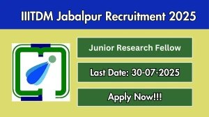 IIITDM Jabalpur Junior Research Fellow Recruitment 2025 - Apply Offline