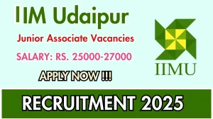 IIM Udaipur Junior Associate Recruitment 2025 - Apply Online IIM Udaipur Junior Associate Recruitment 2025 - Apply Online