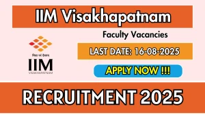 IIM Visakhapatnam Faculty Recruitment 2025 - Apply Offline IIM Visakhapatnam Faculty Recruitment 2025 - Apply Offline