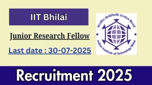 IIT Bhilai Junior Research Fellow Recruitment 2025 - Apply Offline