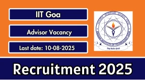 IIT Goa Advisor Recruitment 2025 - Apply Online
