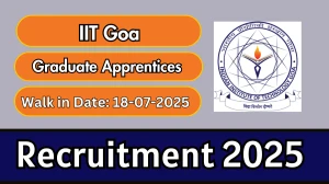 IIT Goa Graduate Apprentices Recruitment 2025 – Walk in for 10 Posts
