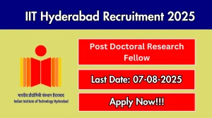IIT Hyderabad Post Doctoral Research Fellow Recruitment 2025 - Apply Online