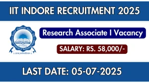 IIT Indore Research Associate I Recruitment 2025 - Apply Online