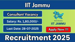 IIT Jammu Consultant Recruitment 2025 - Apply Offline