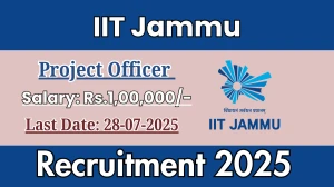 IIT Jammu Project Officer Recruitment 2025 - Apply Online