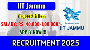 IIT Jammu Project Officer Recruitment 2025 - Apply Online for 02 Posts IIT Jammu Project Officer Recruitment 2025 - Apply Online for 02 Posts