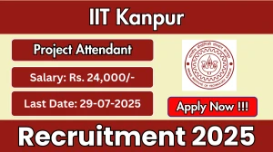 IIT Kanpur Project Attendant Recruitment 2025 - Apply Offline